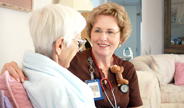 HOV Nurse helping patient