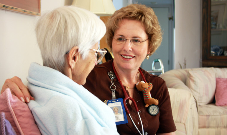 HOV Nurse helping patient